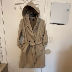 Zara Tan Hooded Jacket with Belt